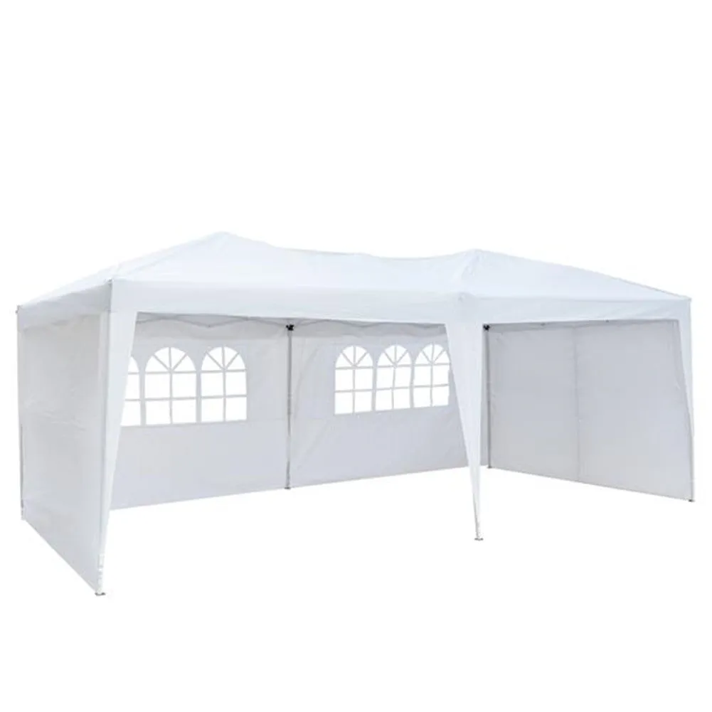 THBOXES Portable Instant Open Canopy Shade Shelter 2 Door Gazebo Tent White