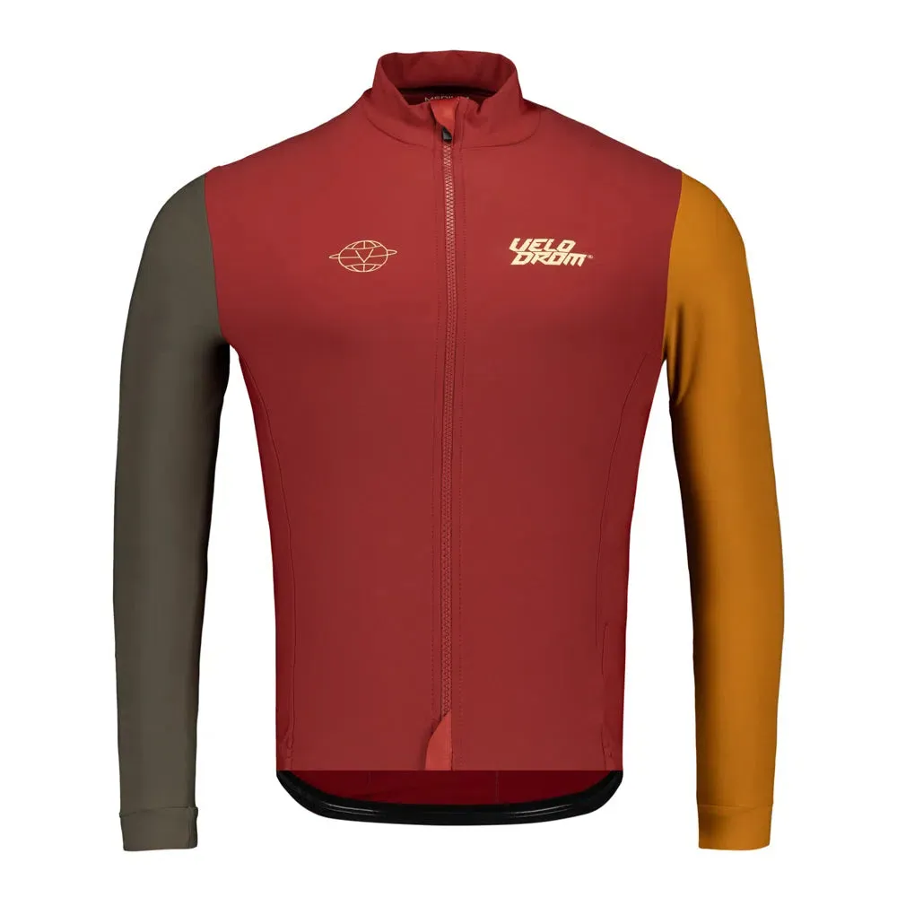 VELODROM RaceDay Thermal Long Sleeve Jersey AW23 - Burgundy Dual Sleeves