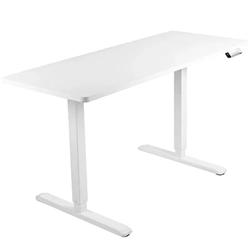 VIVO Electric 60” x 24” Standing  Desk White Top, White Frame w/ Memory Pad, DESK-KIT-1W6W