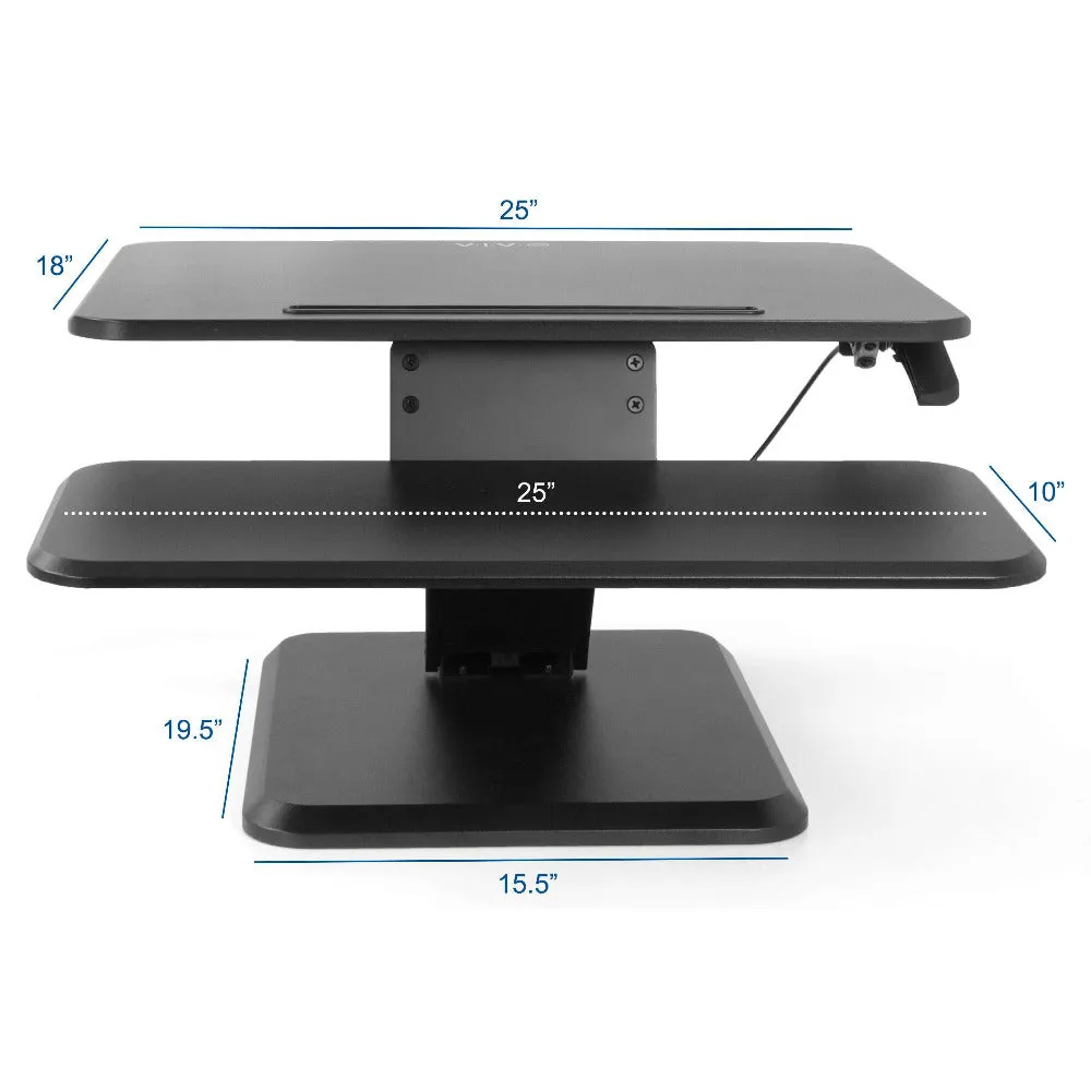 VIVO Height Adjustable Standing Desk Gas Spring Riser 25" Tabletop, DESK-V001G