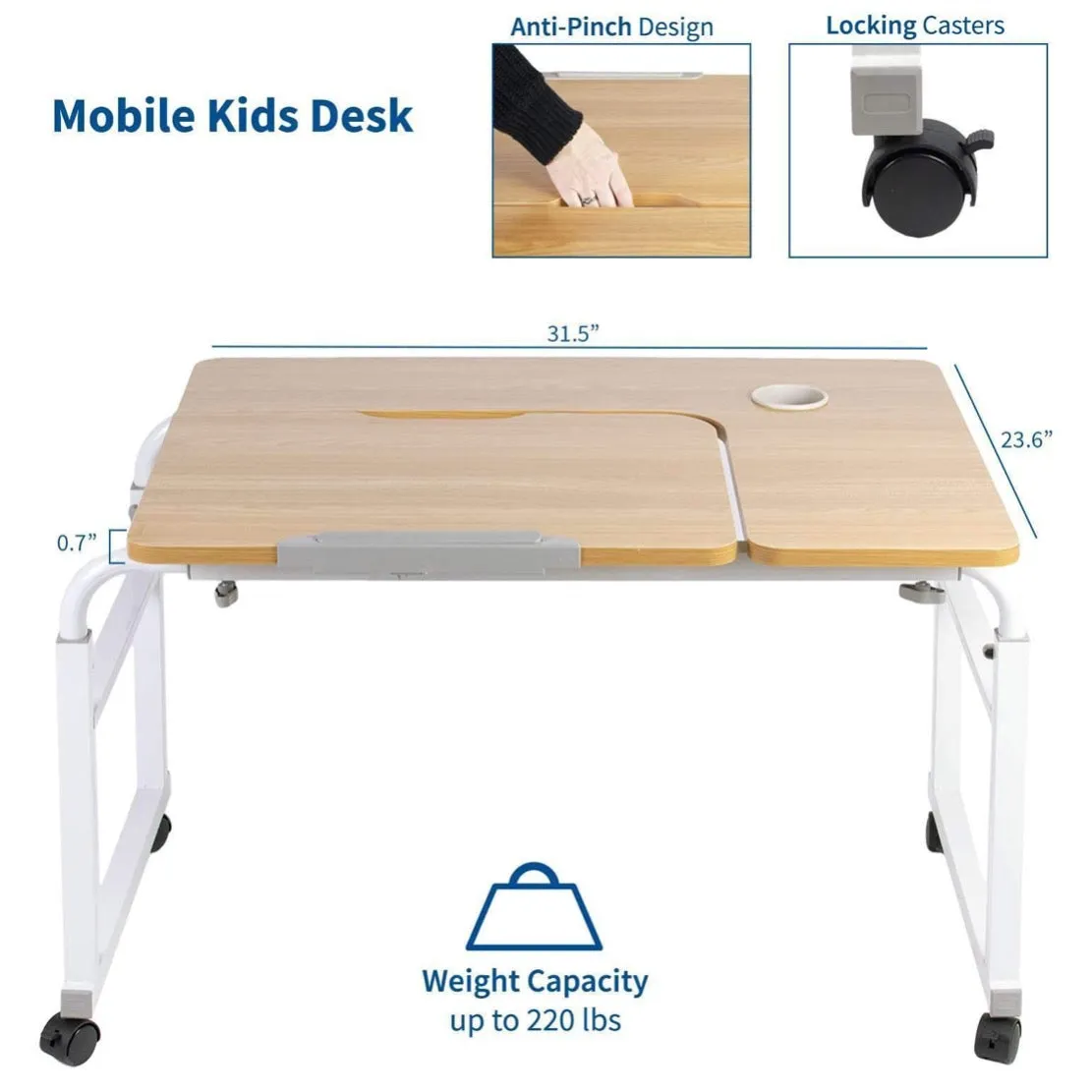 VIVO Mobile Kids' Drafting Height-Adjustable Desk DESK-V202A