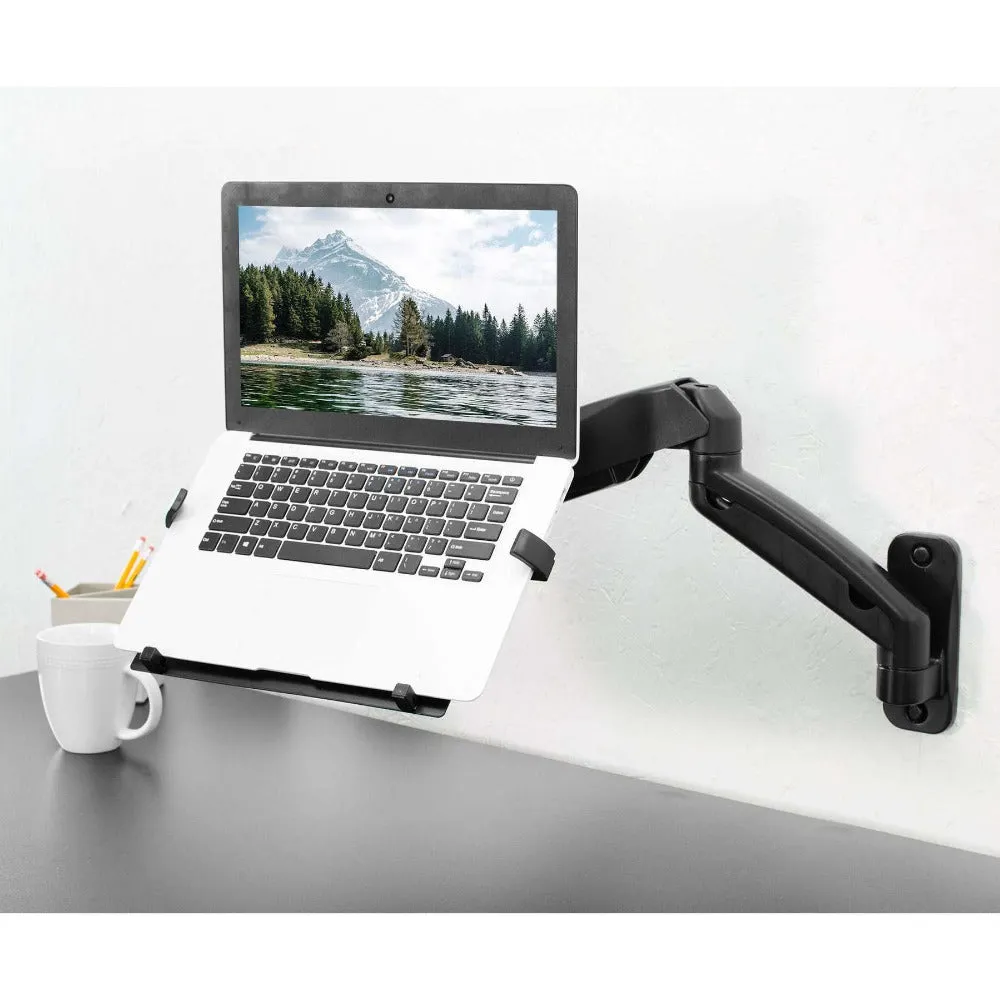 VIVO Pneumatic Arm Single Monitor/Laptop Wall Mount, MOUNT-V001G or -V001GL