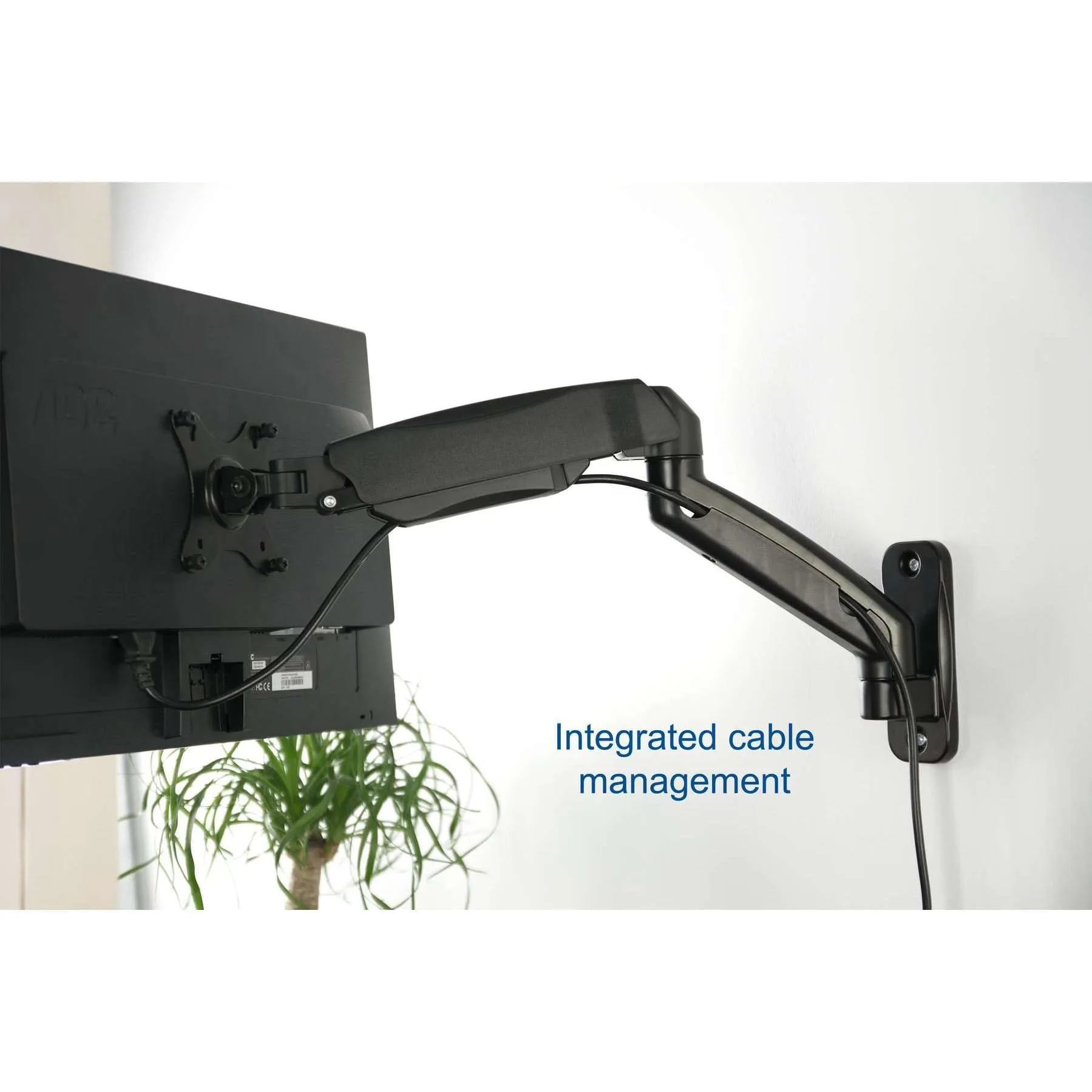 VIVO Pneumatic Arm Single Monitor/Laptop Wall Mount, MOUNT-V001G or -V001GL