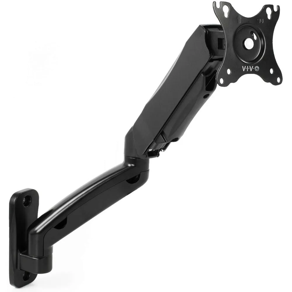 VIVO Pneumatic Arm Single Monitor/Laptop Wall Mount, MOUNT-V001G or -V001GL