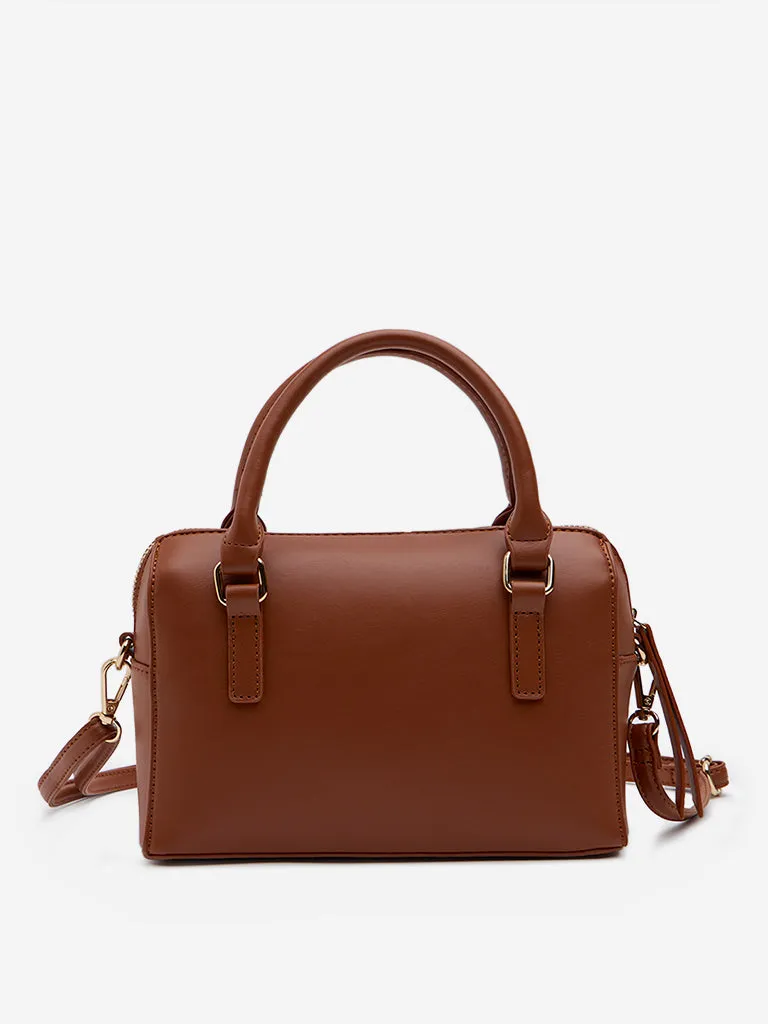 Westside Brown Faux-Leather Hand Bag