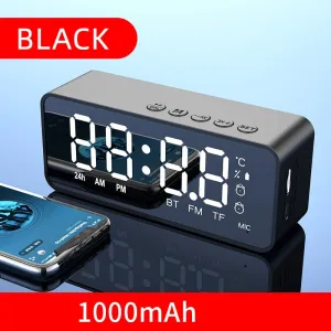 Wireless Bluetooth Speaker Small Mini Alarm Clock Portable Cannon Mini Voice Broadcast the Card Instert Vehicular Audio System