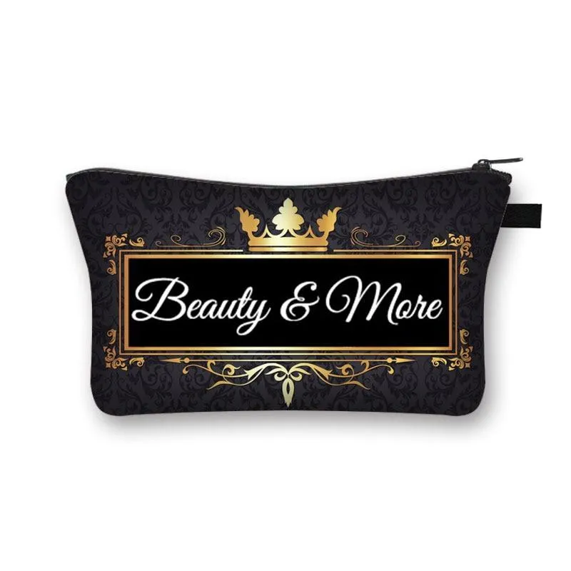 Women Red Lips Print Cosmetic Makeup Bag