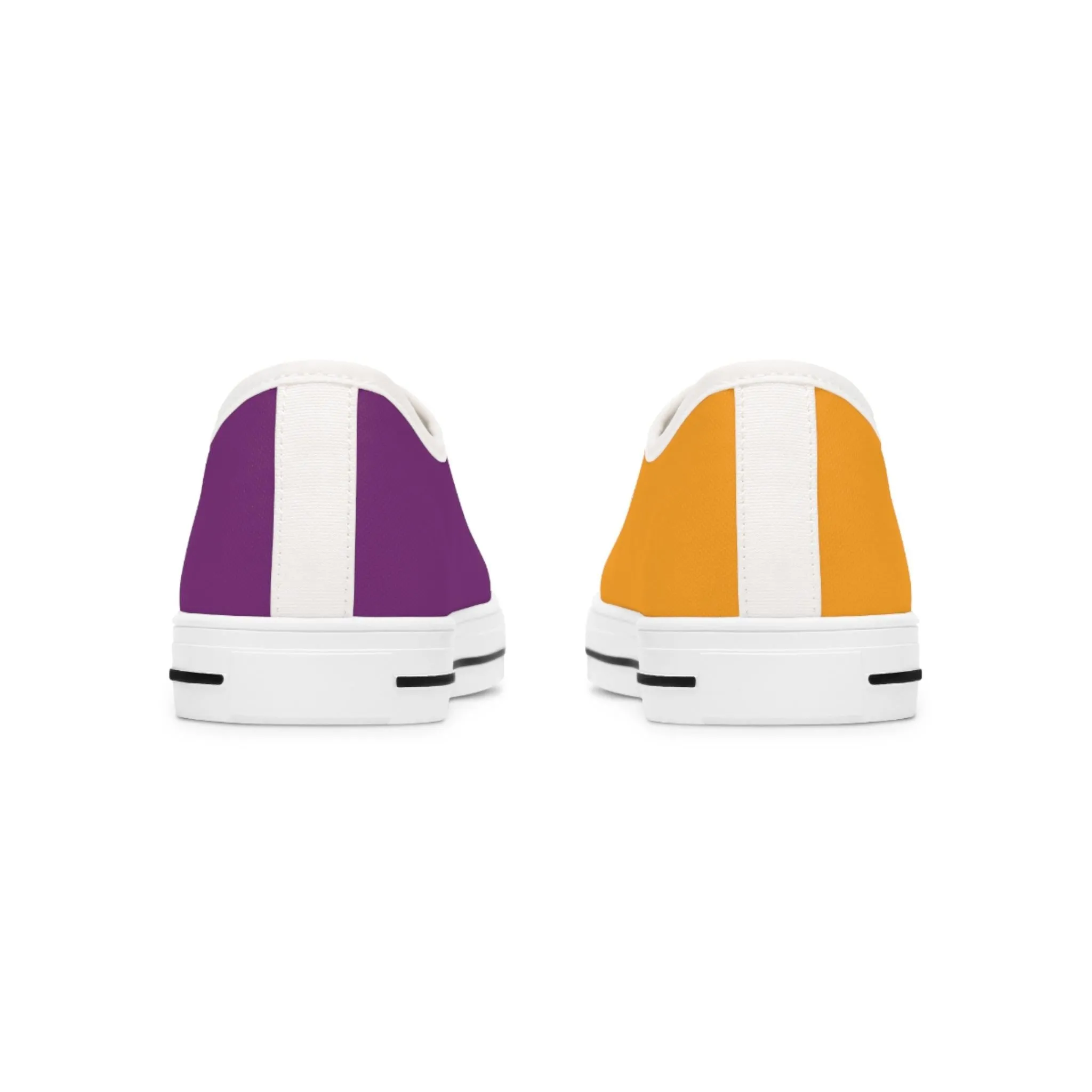 Women's Orange & Purple Mismatched Low Top Sneakers