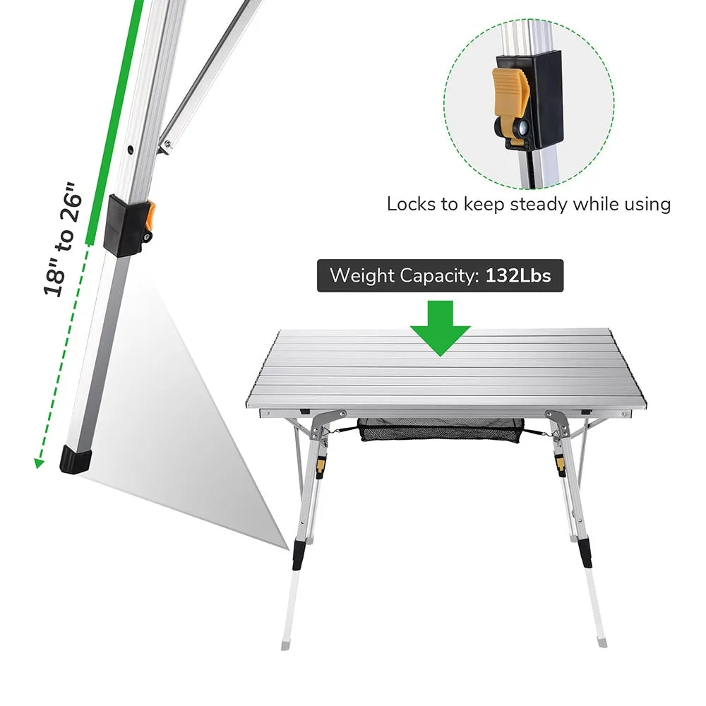 Yescom Picnic Folding Table Roll Up Camping Table 35"x20"